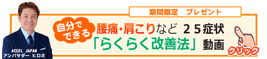 腰痛や肩こりのの原因と、腰痛や肩こりの改善法動画